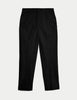 Cotton Blend Slim Fit Cropped Trousers