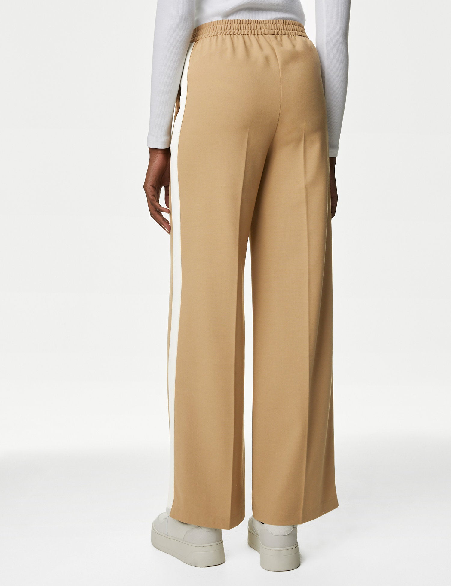 Side Stripe Wide Leg Trousers