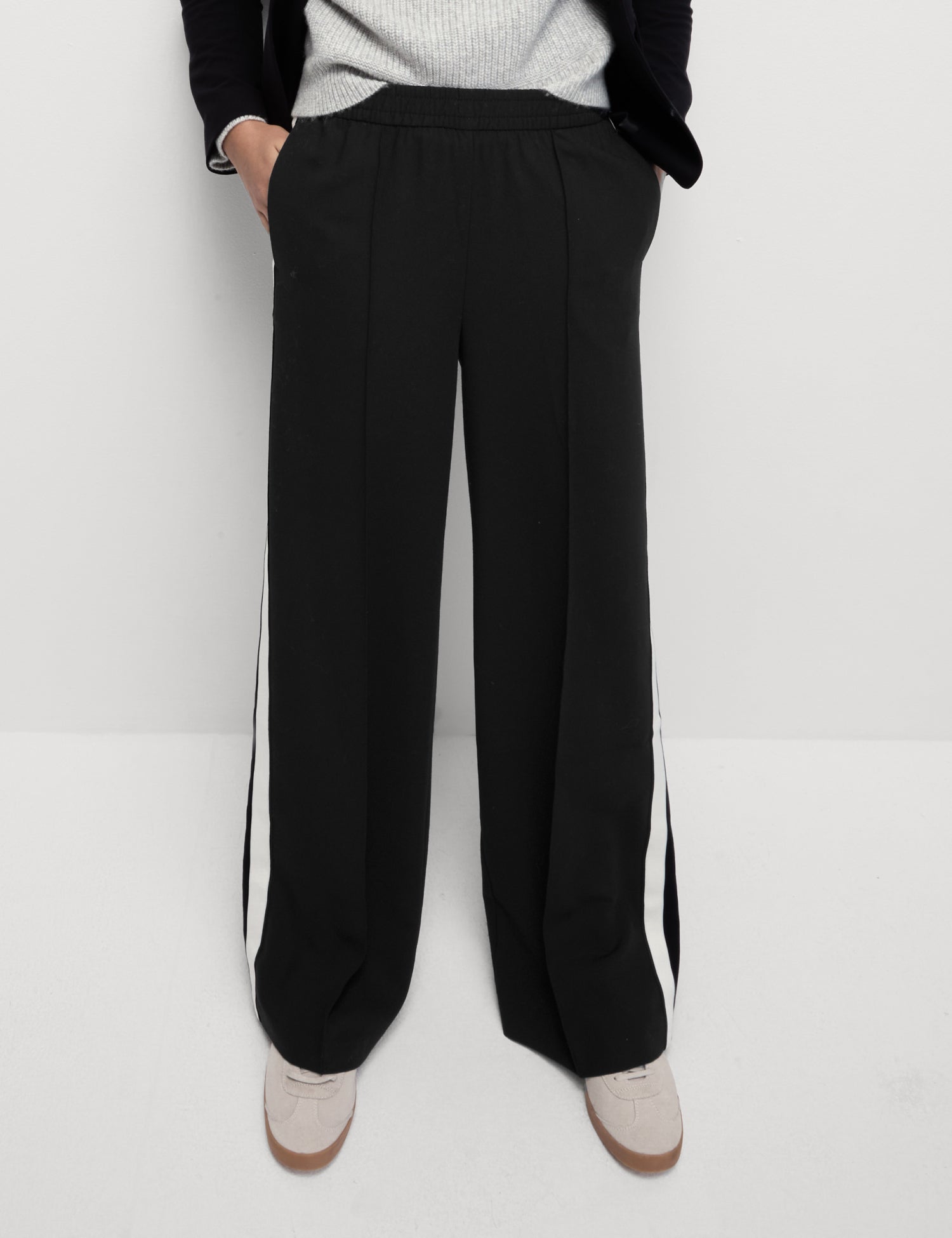 Side Stripe Wide Leg Trousers