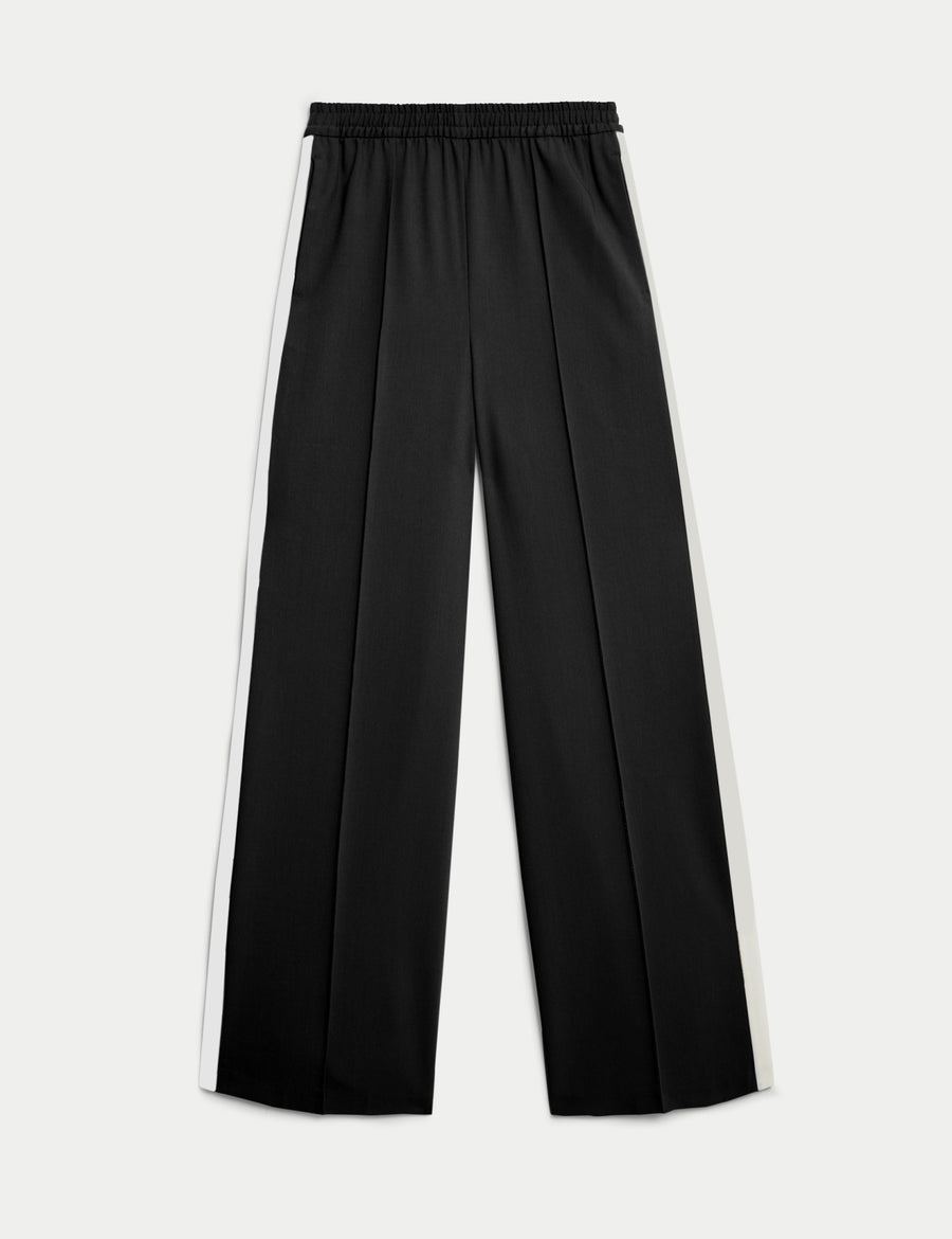 Side Stripe Wide Leg Trousers