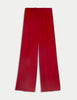 Crepe Elasticated Waist Wide Leg Trousers