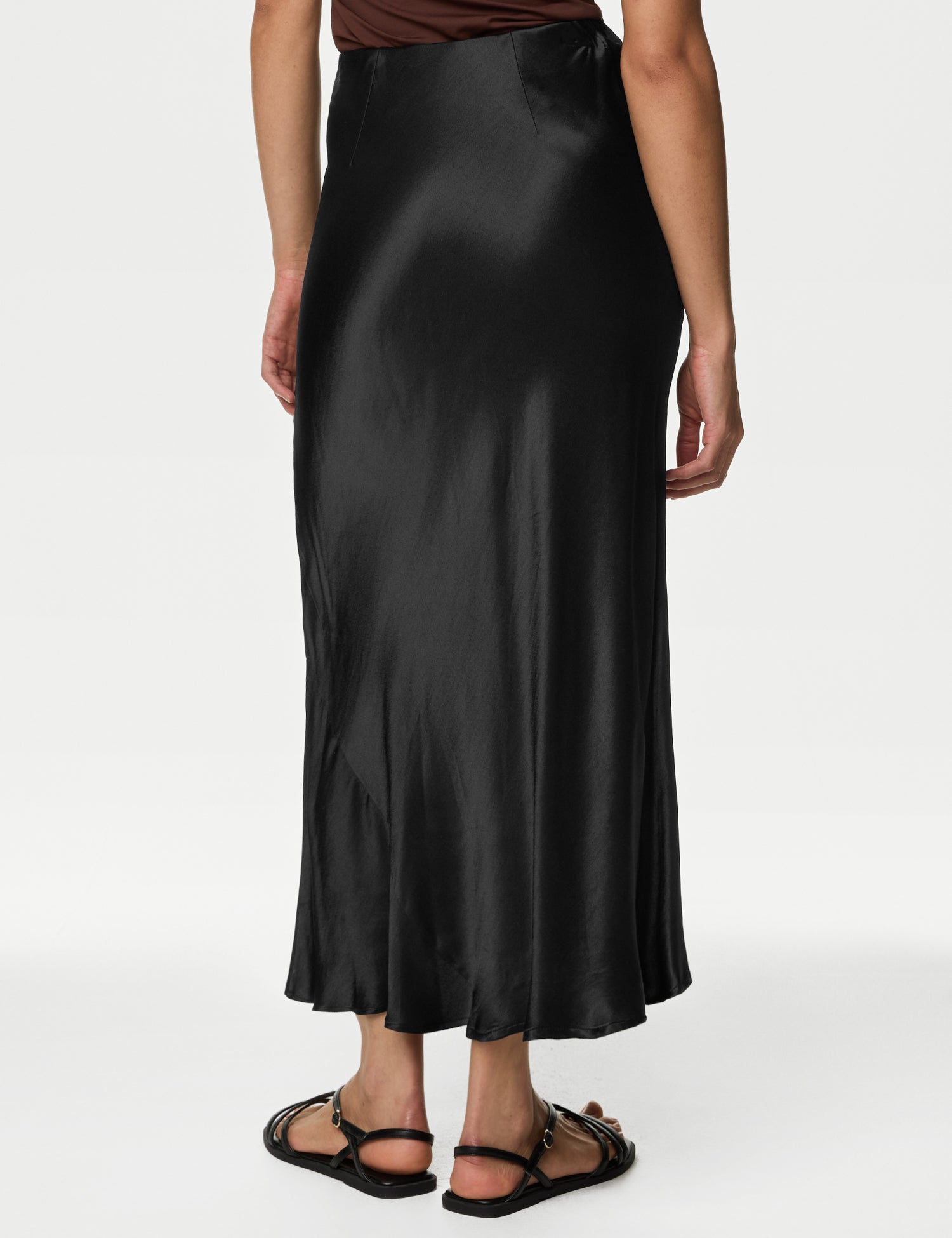 Satin Midaxi Slip Skirt