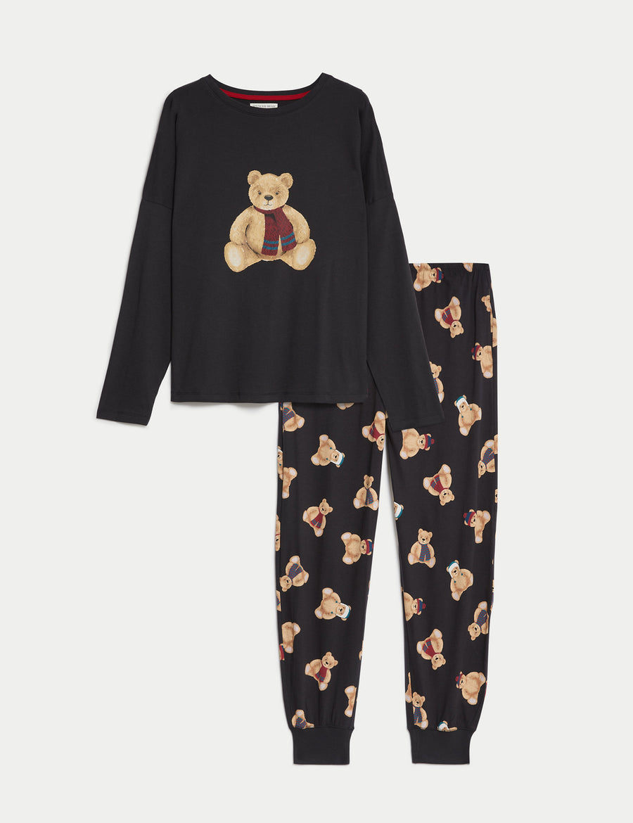 Carbon Spencer Bear Pyjama Set