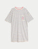 Stripe slogan cotton modal nightdress