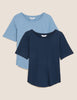 2pk Cotton Modal Cool Comfort™ Pyjama Tops
