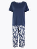 Pure Cotton Fruit Print Cropped Pyjama Set