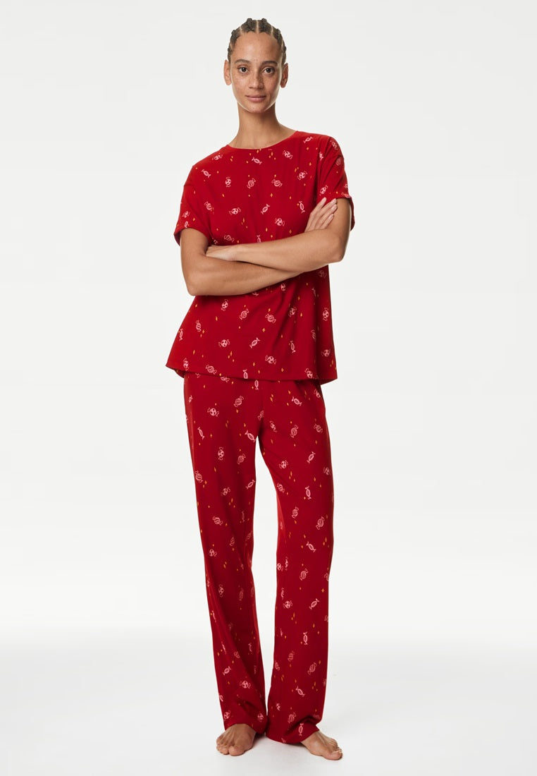 Pure Cotton Printed Pyjama Set