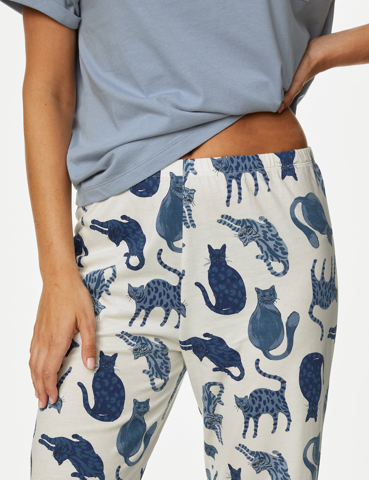SSLL Cat Print Pyjama Set
