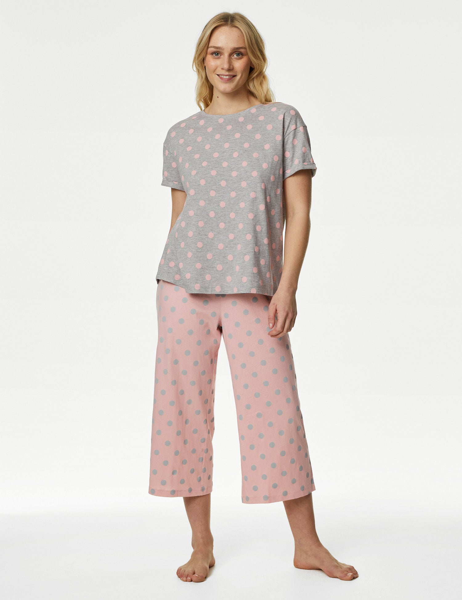 Pure Cotton Palm Print Pyjama Set
