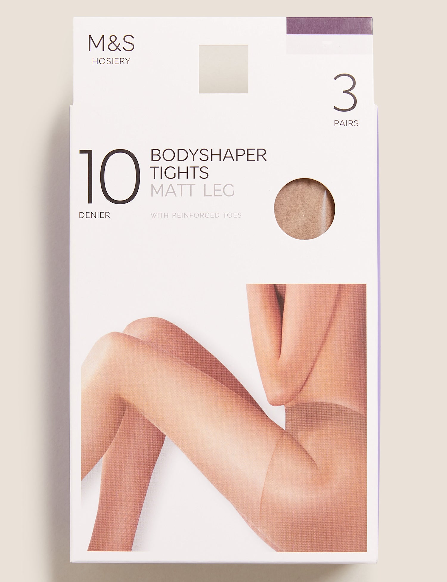 3pk 10 Denier Body Shaper Tights 