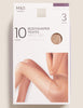 3pk 10 Denier Body Shaper Tights 