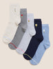 5pk Cotton Blend Seamless Ankle High Socks
