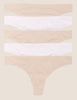 5pk No VPL Microfibre Low Rise Thongs