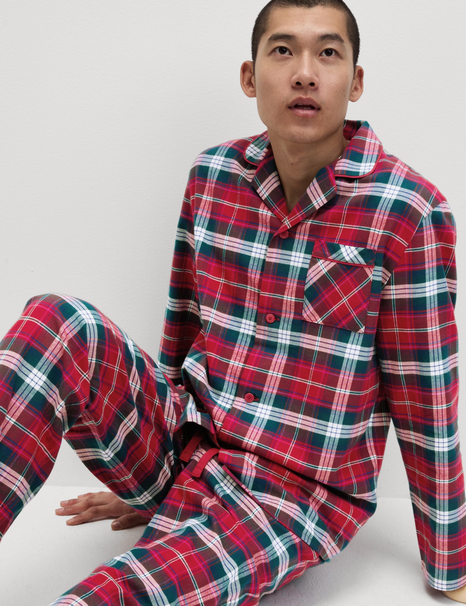 Men's Checked Family Christmas Pyjama Set