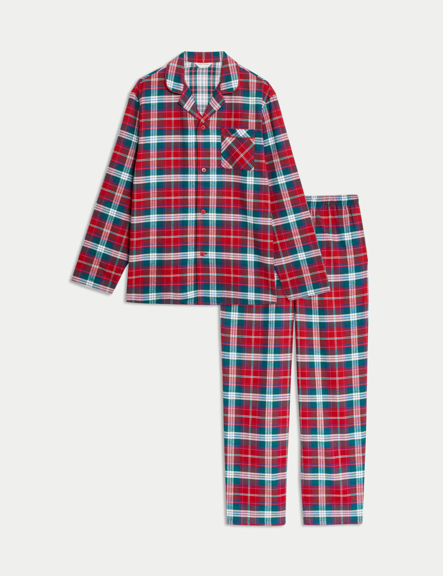 Men's Checked Family Christmas Pyjama Set