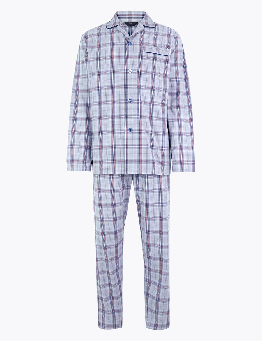 Pure Cotton Checked Pyjama Set