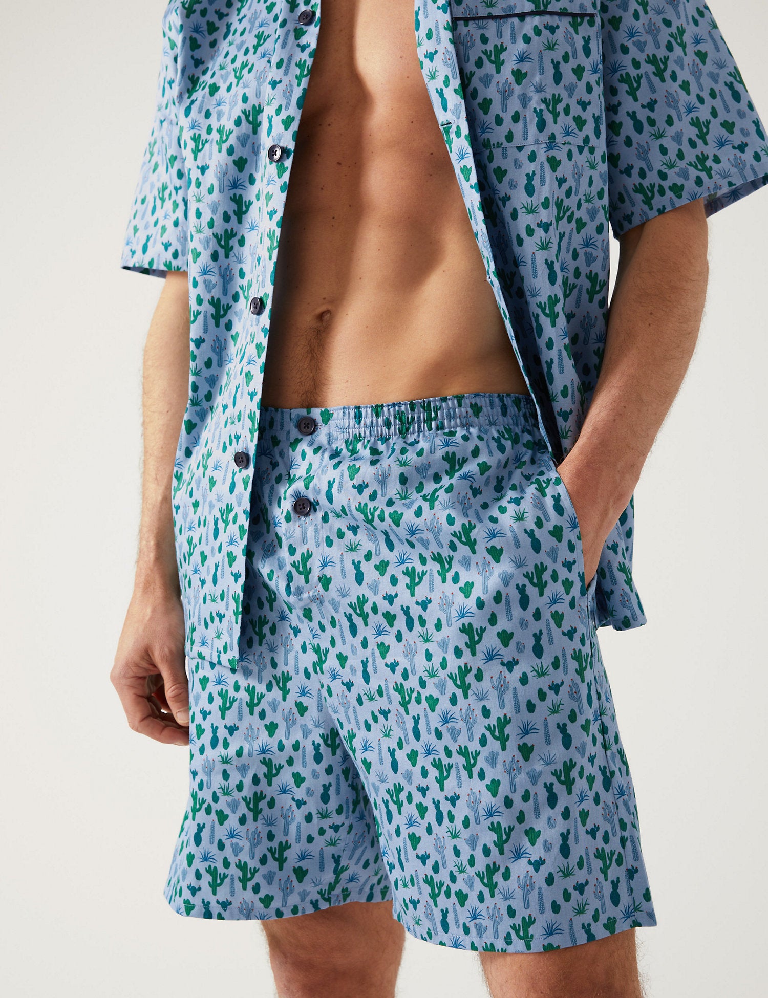 Pure Cotton Cactus Print Pyjama Set