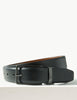 Leather Rectangular Buckle Reversible Belt