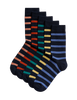 5pk Striped Cotton Rich Cushioned Socks