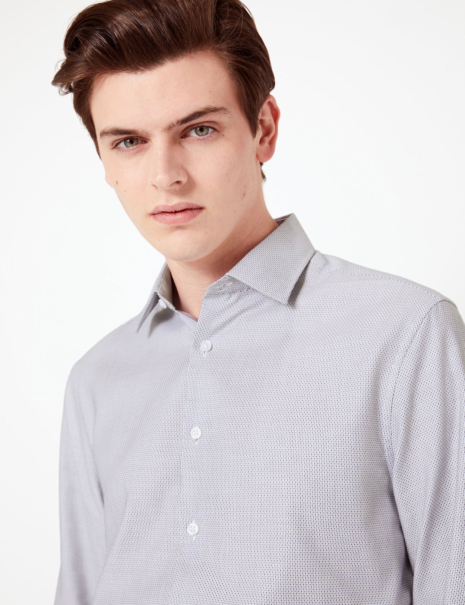 Slim Fit Easy Iron Shirt with Stretch