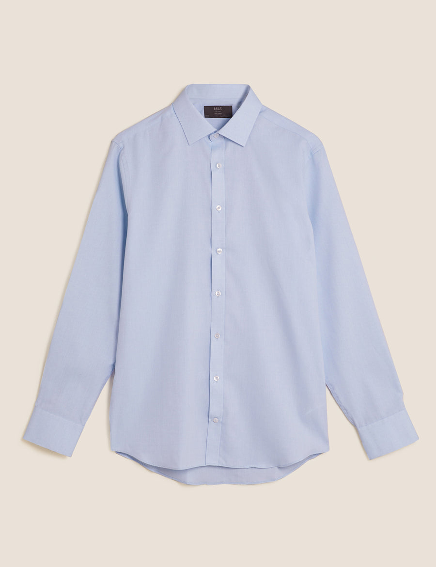 Tailored Fit Easy Iron Textured Shirt