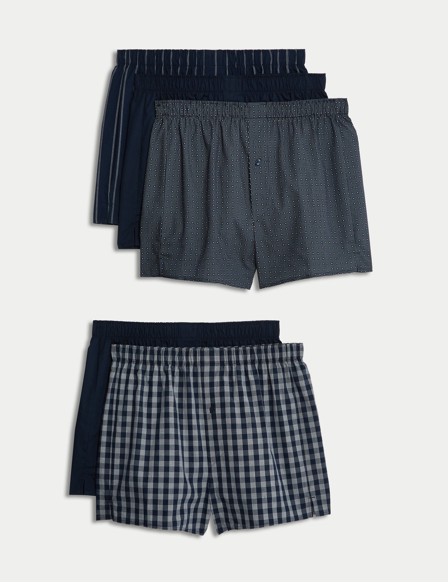 5pk Pure Cotton Assorted Woven Boxers Marks & Spencer Philippines