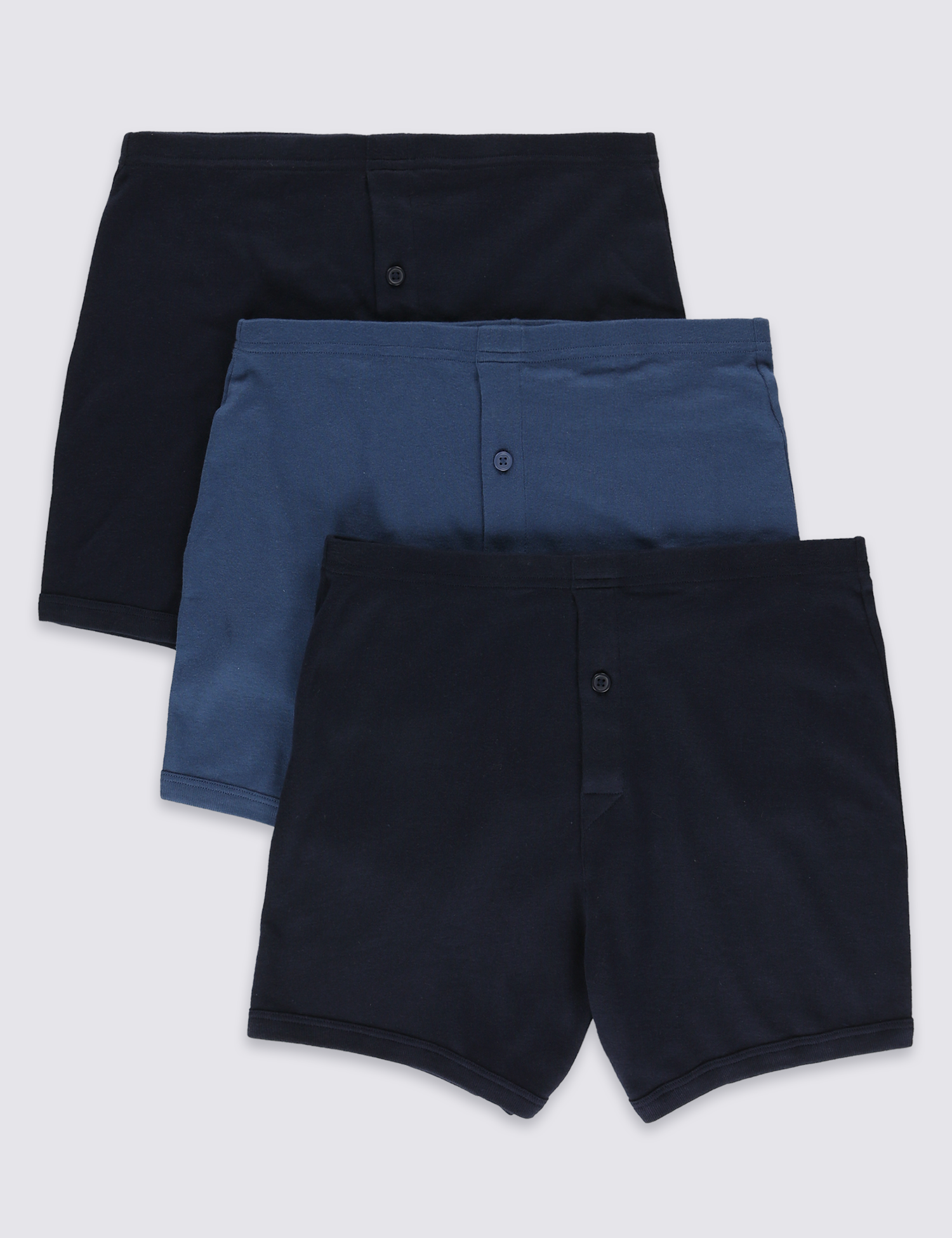 3 Pack Pure Cotton Trunks with StayNEW™