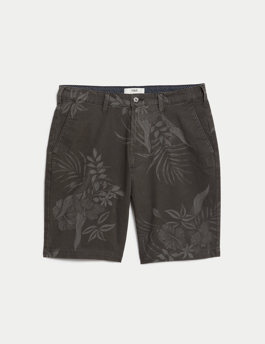 Floral Stretch Chino Shorts