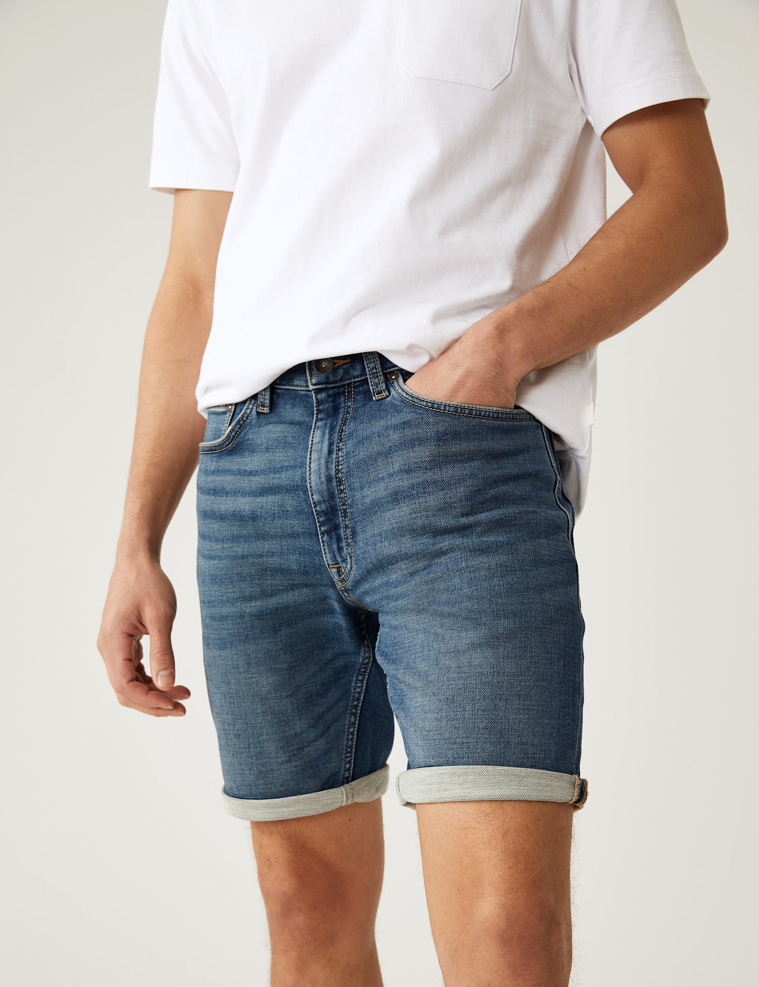 5 Pocket Denim Shorts