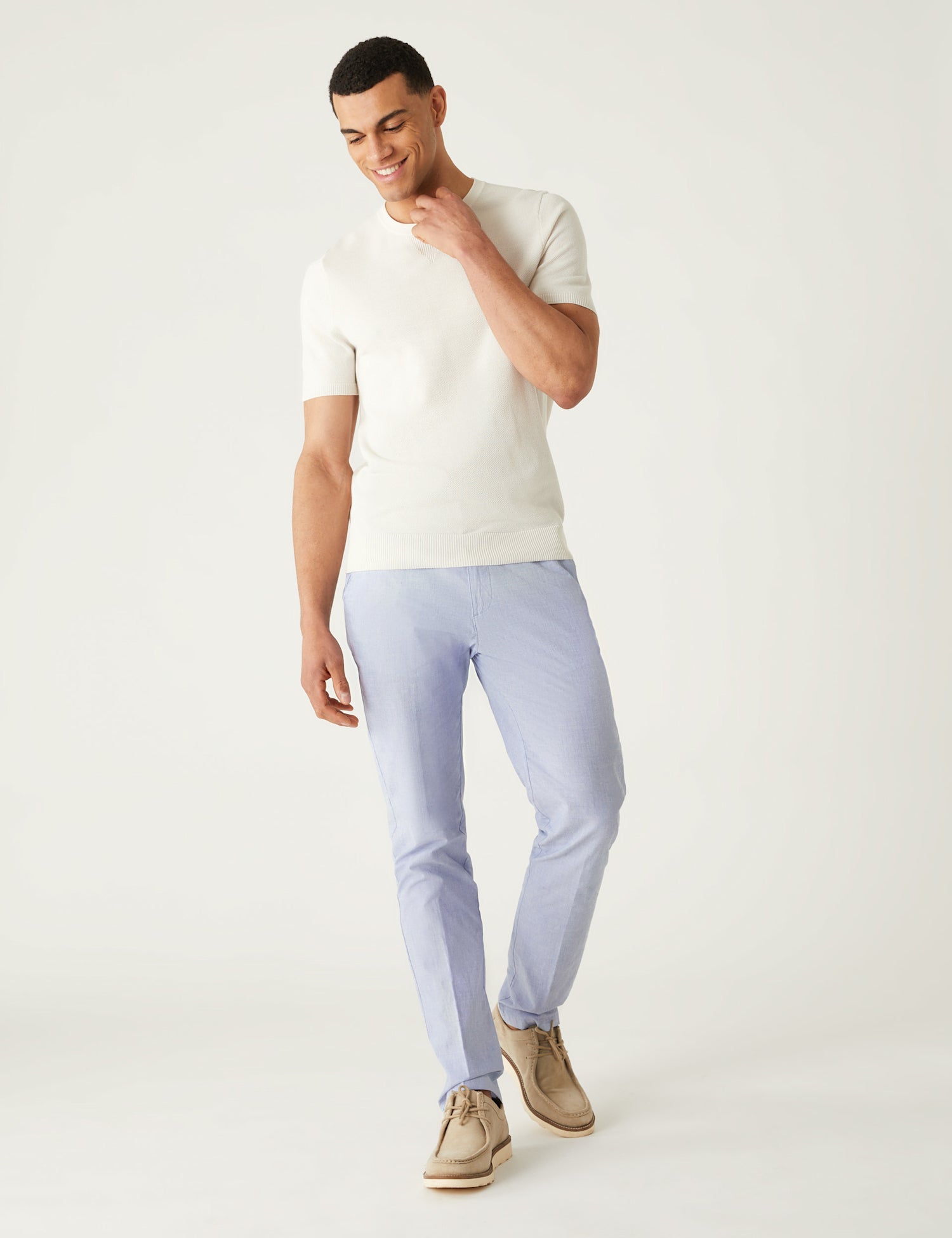 Slim Fit Textured Stretch Chinos
