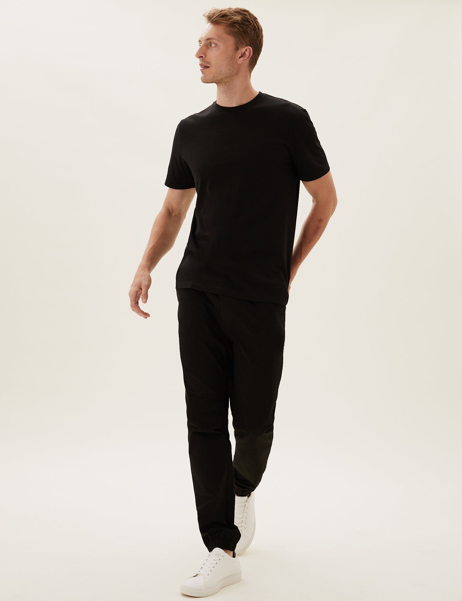 Organic Cotton Cuffed Stretch Trousers