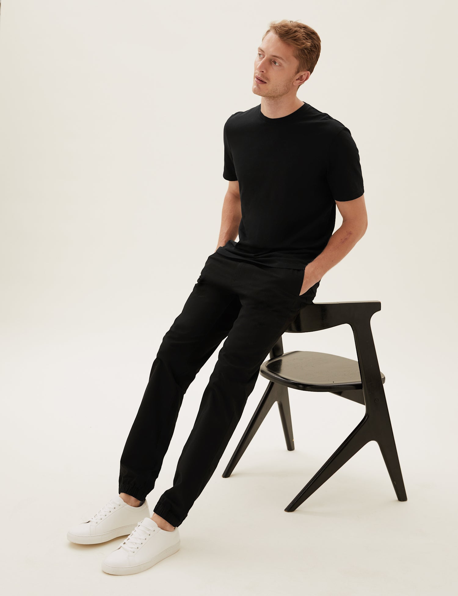 Organic Cotton Cuffed Stretch Trousers