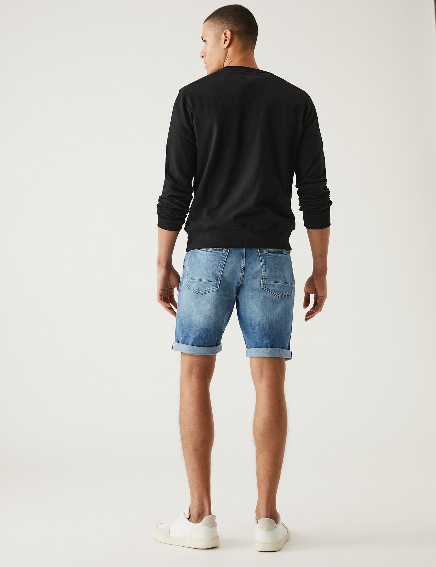 Stretch Denim Shorts