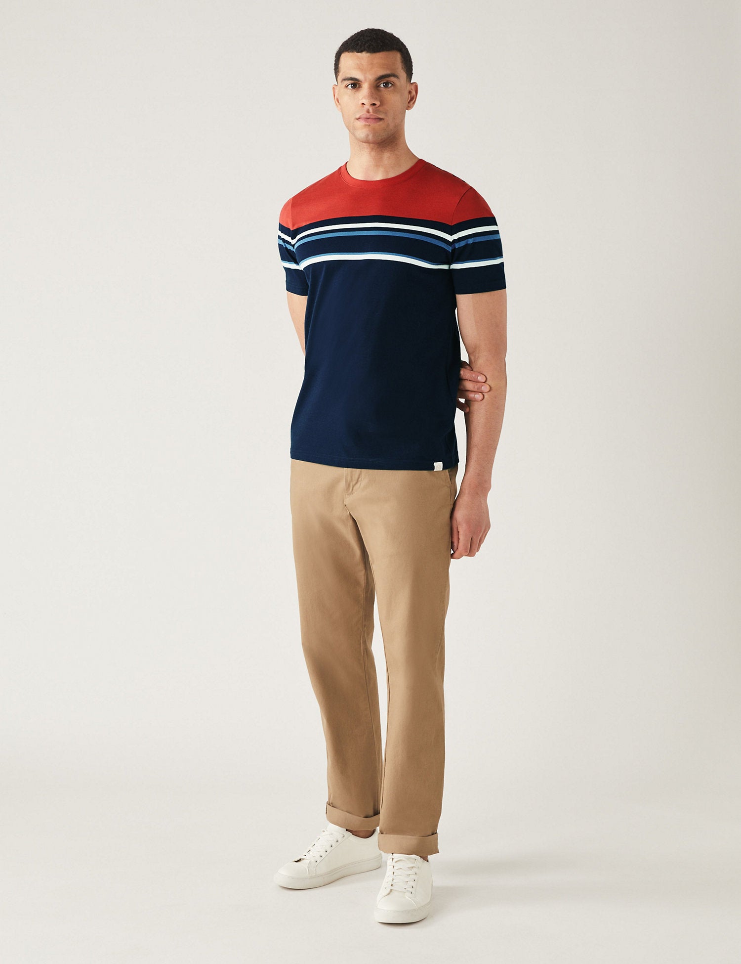 Pure Cotton Colour Block T-Shirt
