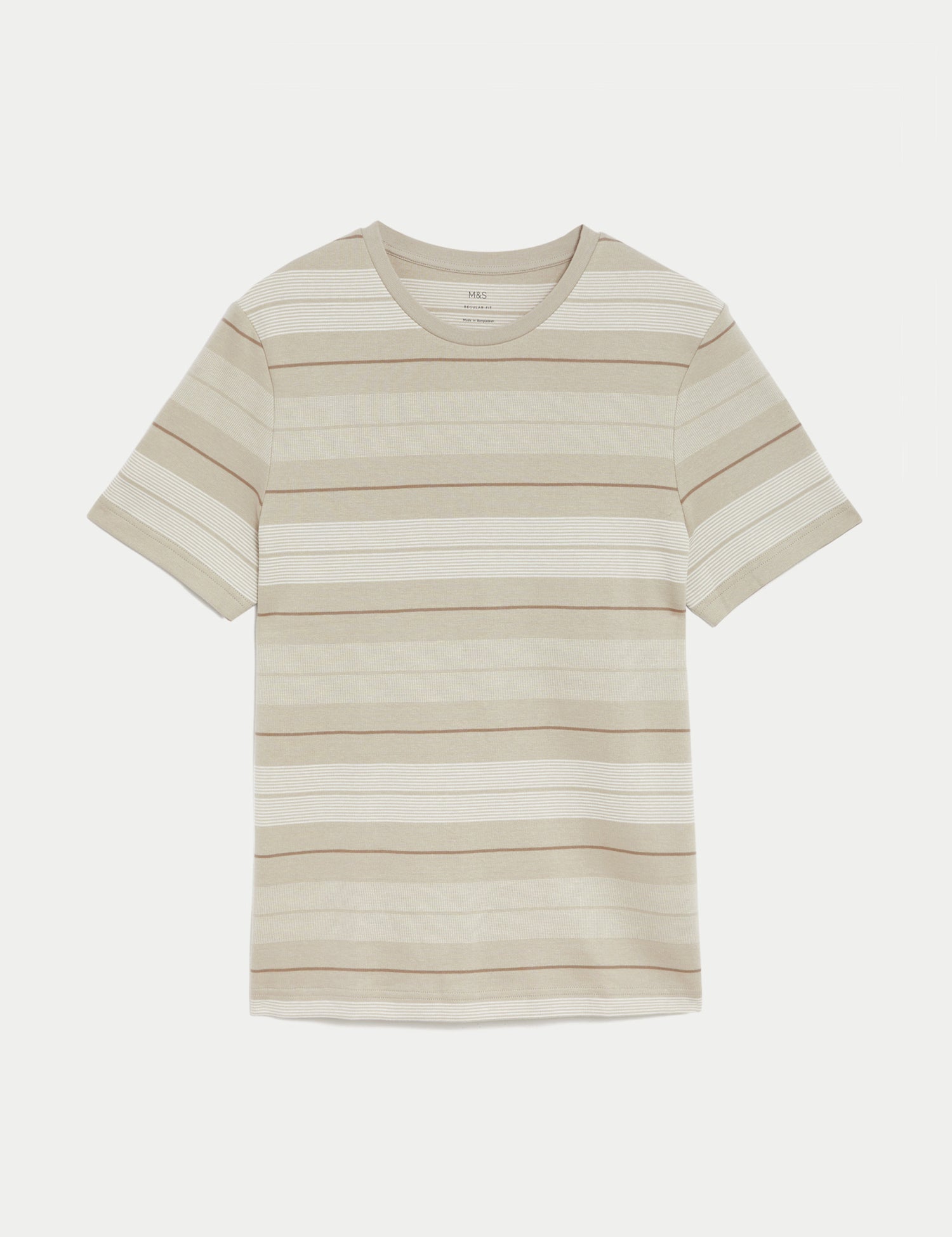 Pure Cotton Double Knit Striped T-Shirt