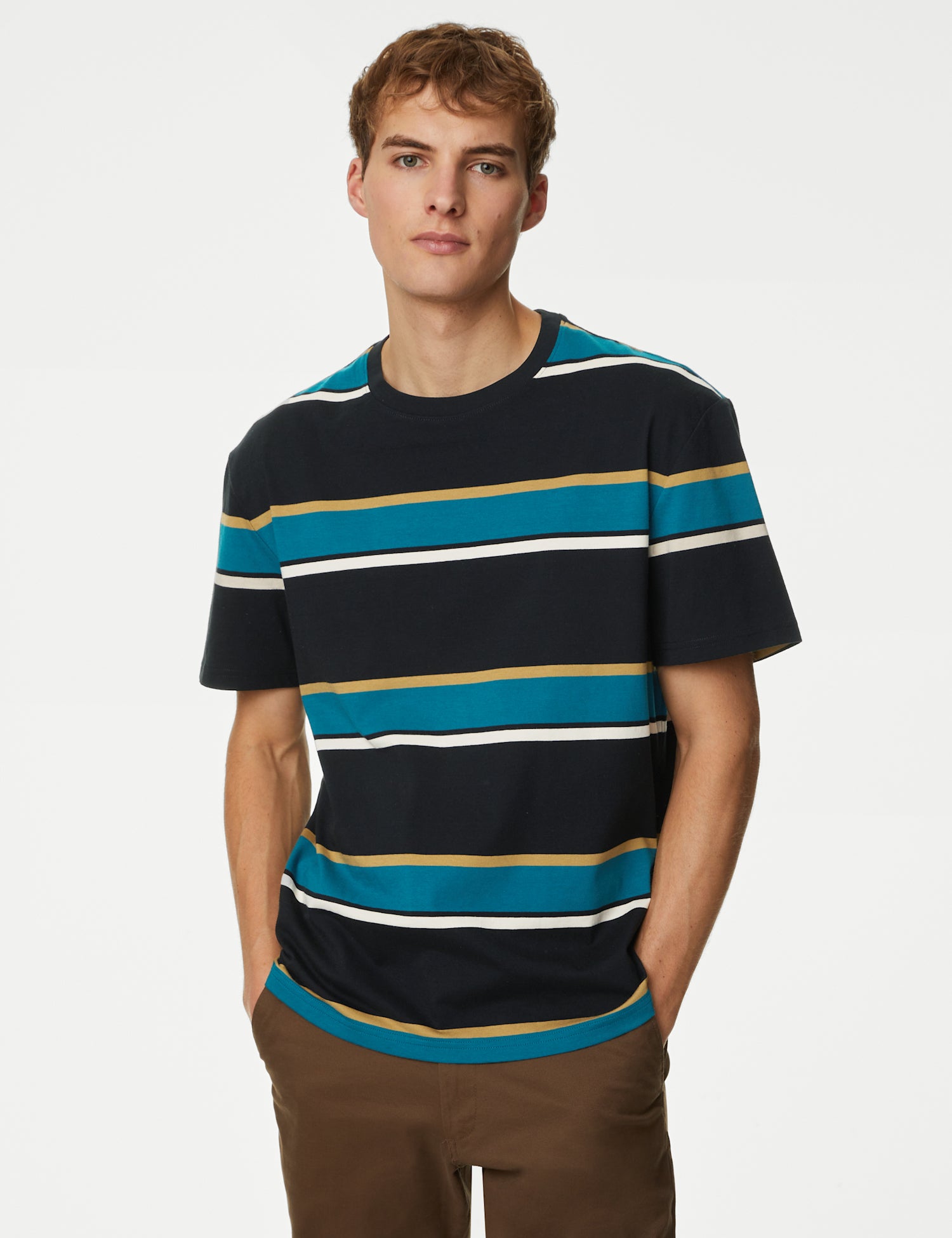 Pure Cotton Striped T-Shirt