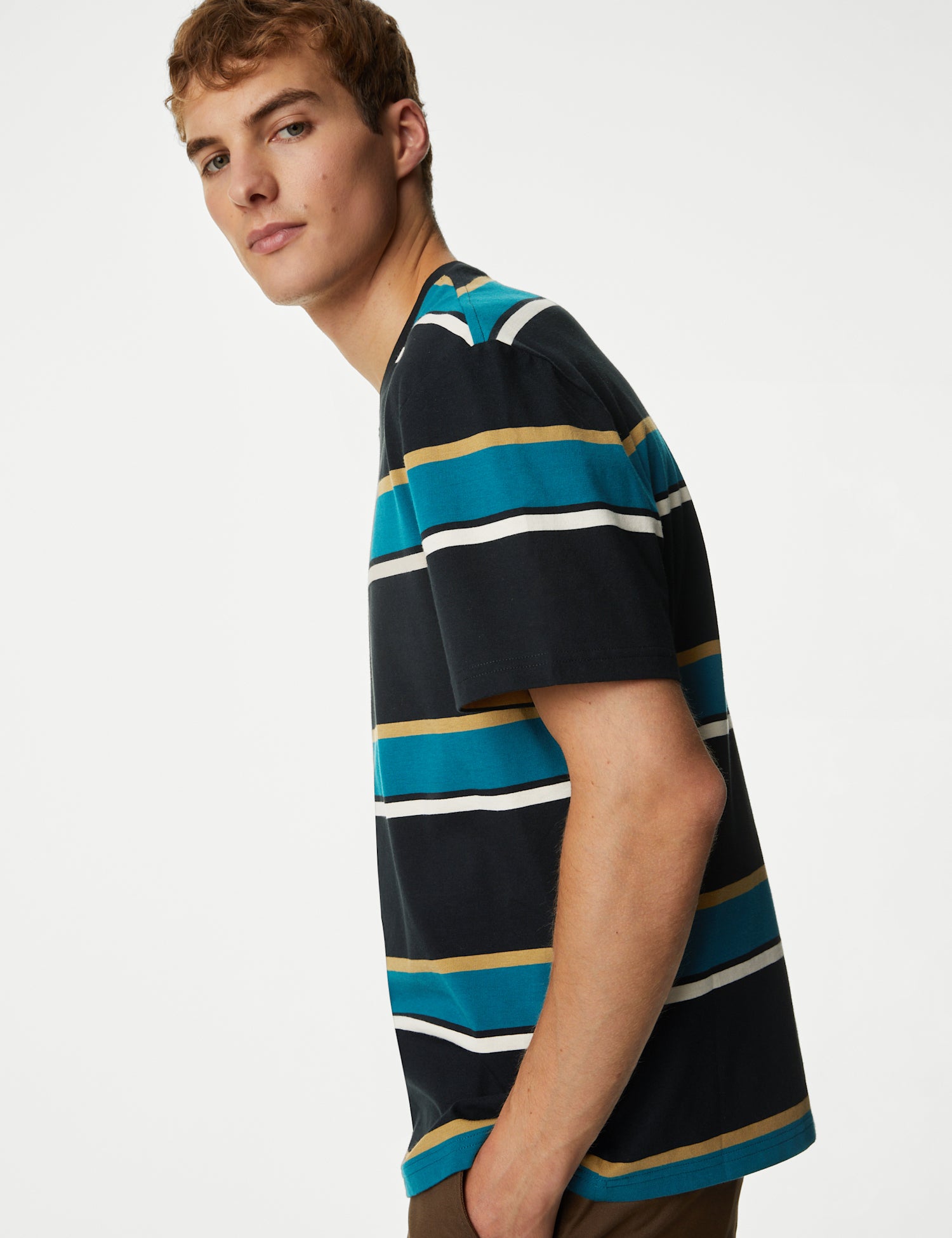 Pure Cotton Striped T-Shirt