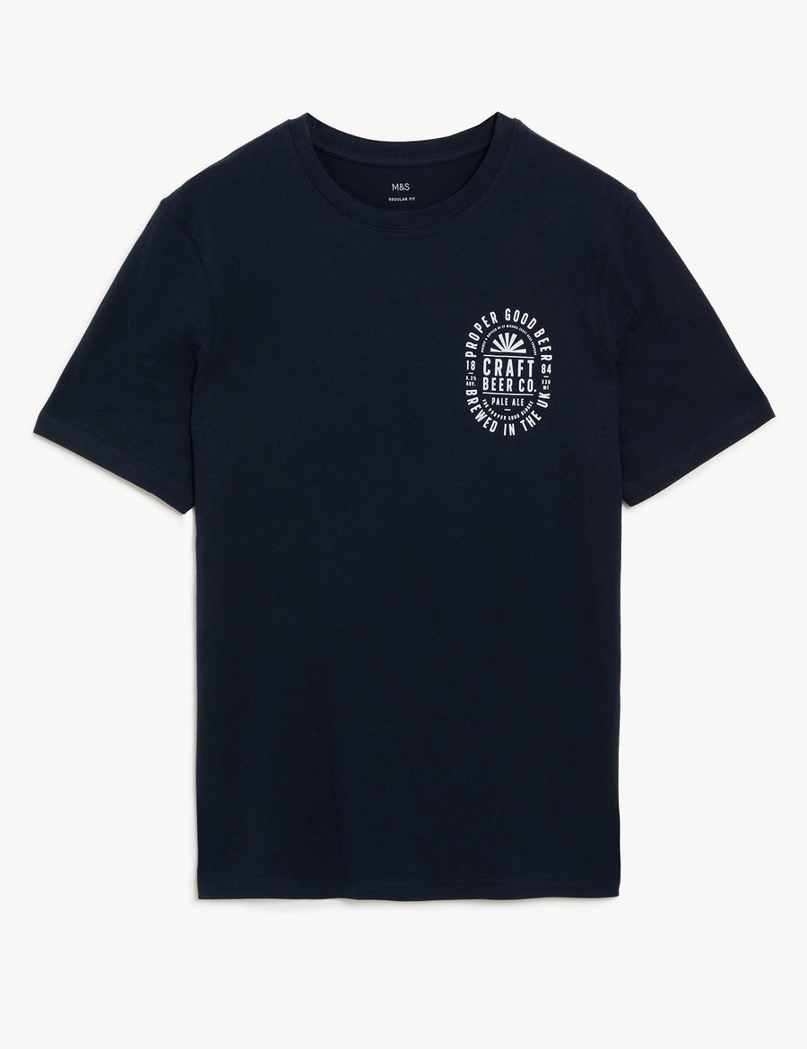 Pure Cotton Brewery Graphic T-Shirt