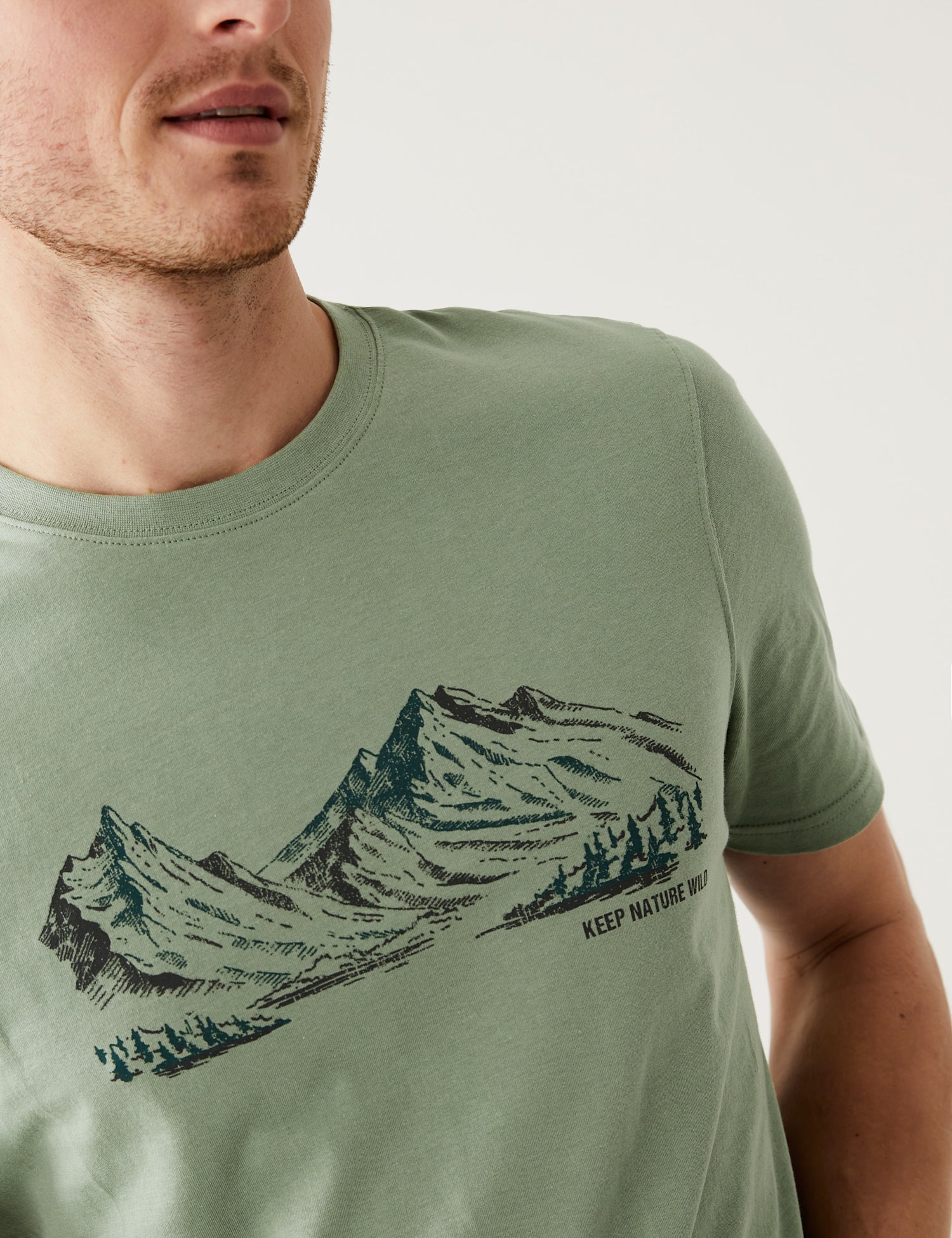 Pure Cotton Mountain Graphic T-Shirt