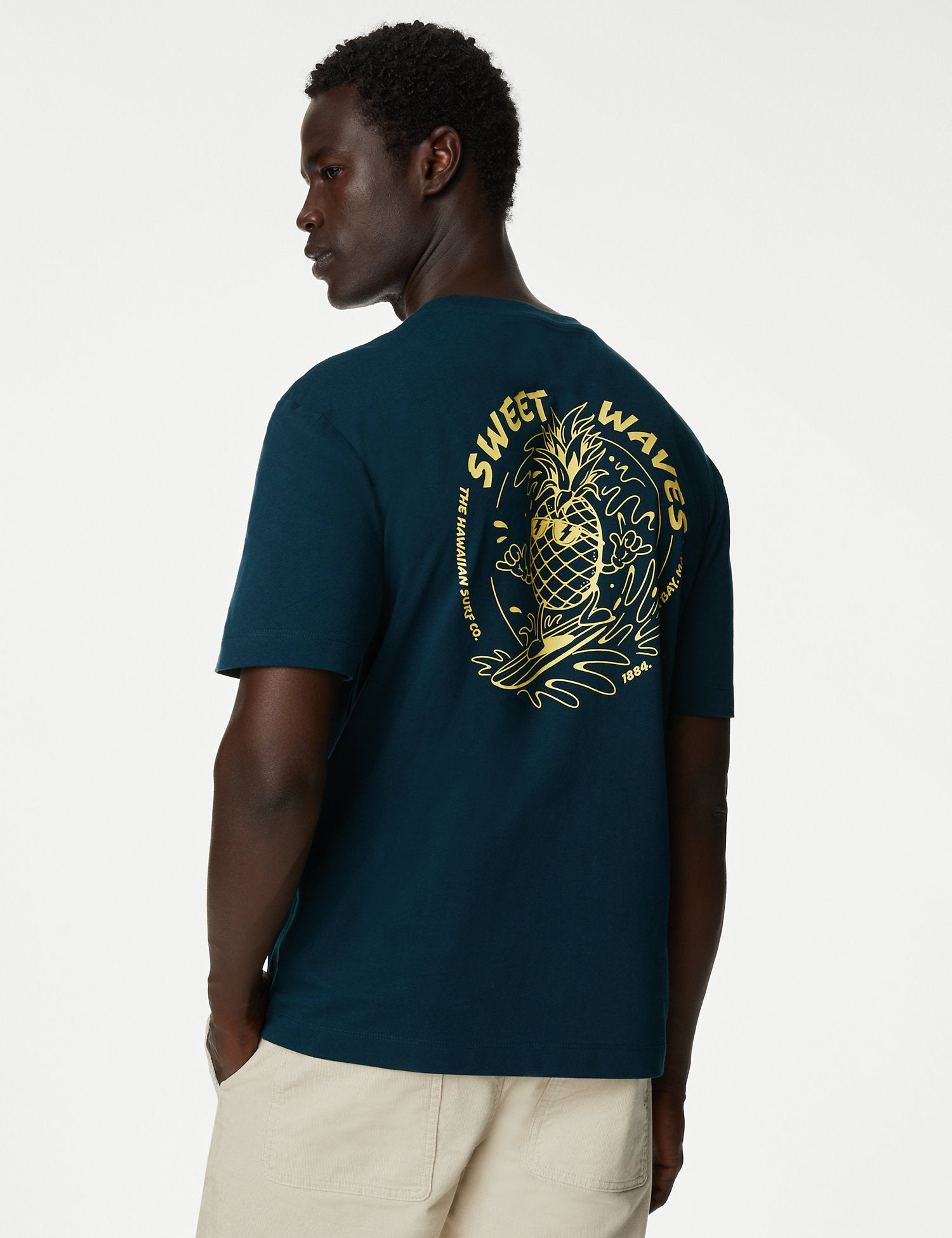 Pure Cotton Pineapple Graphic T-Shirt