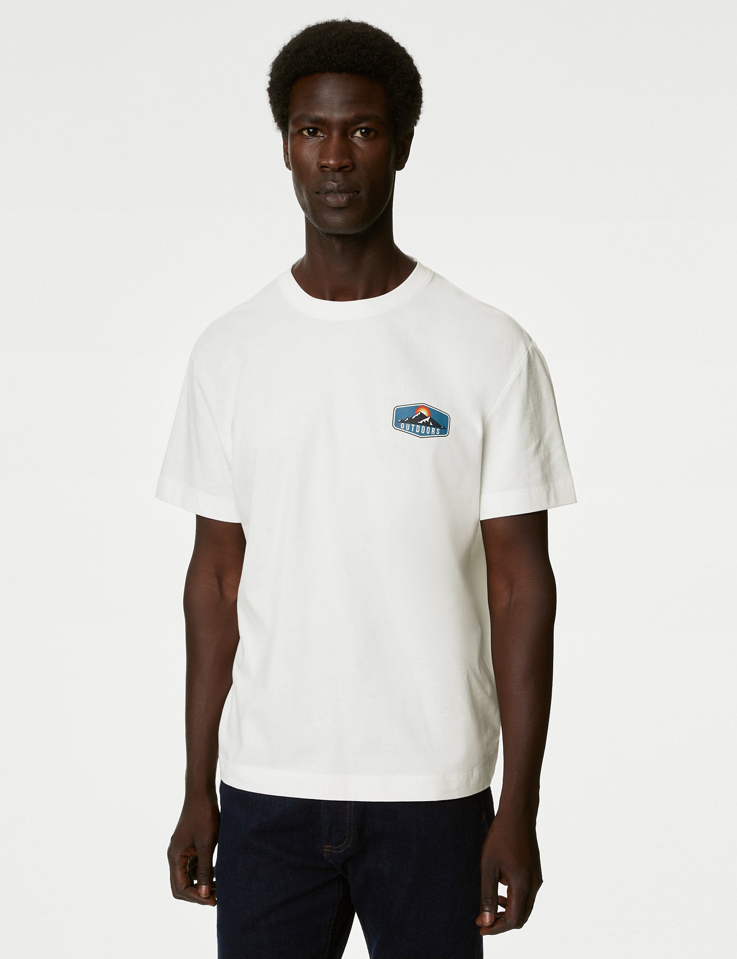 Pure Cotton Mountain Graphic T-Shirt