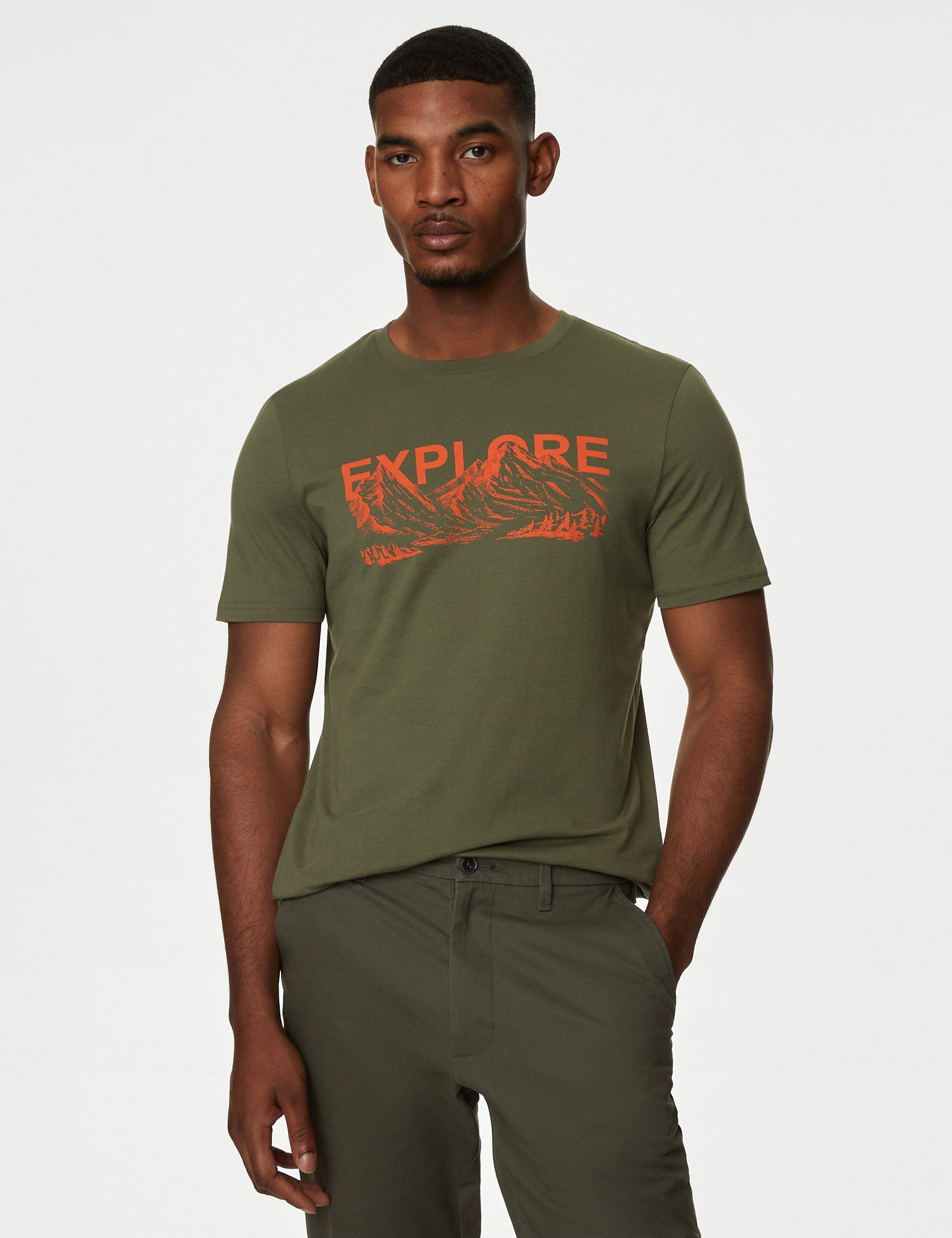 Pure Cotton Explore Graphic T-Shirt
