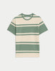 Pure Cotton Colour Block Striped T-Shirt