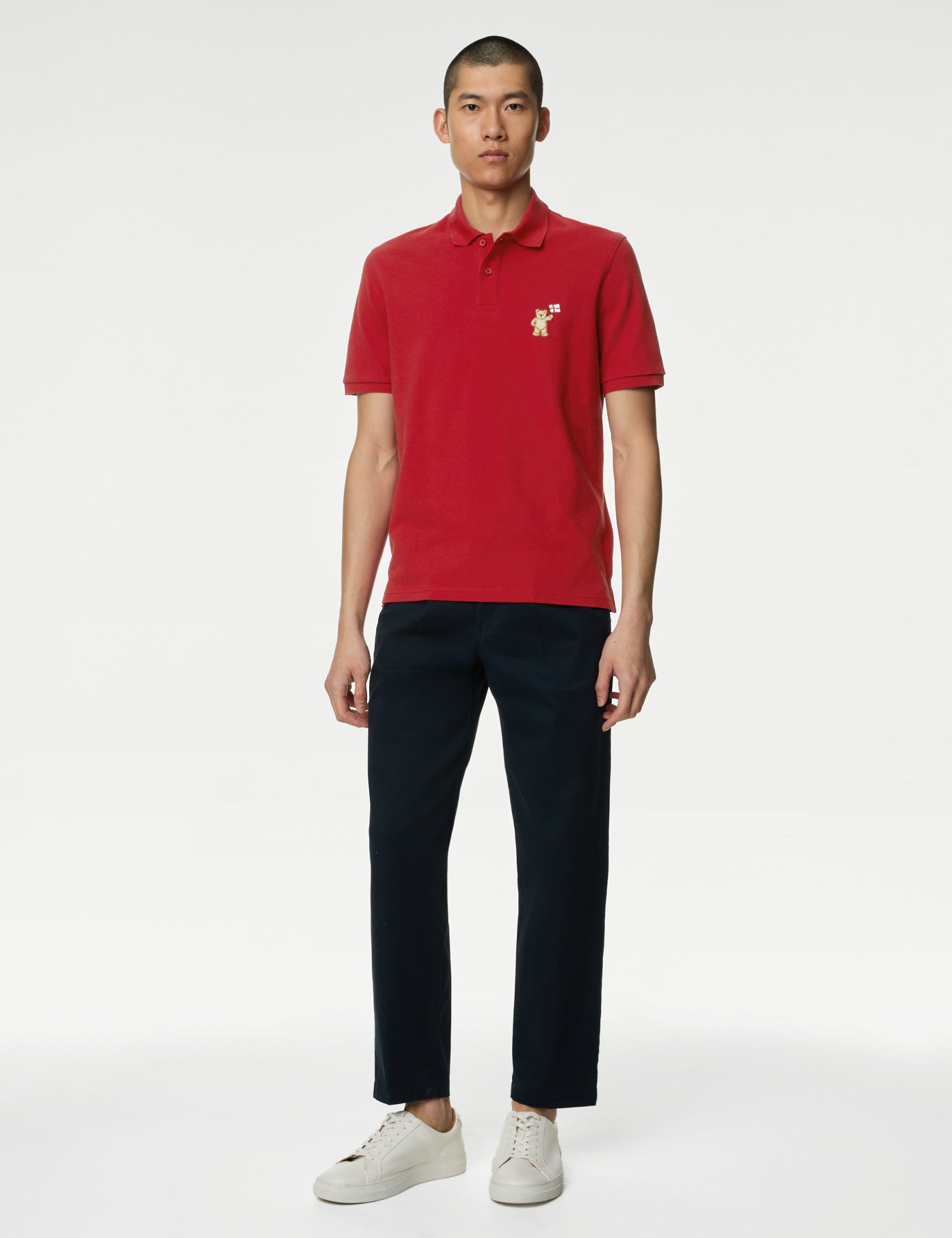 Pure Cotton Spencer Bear™ England Polo Shirt