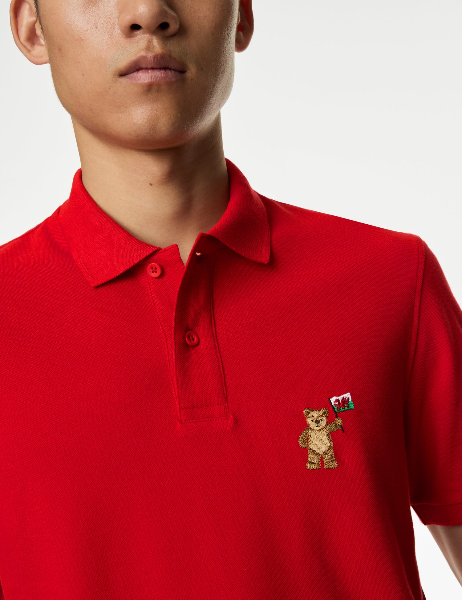 Pure Cotton Spencer Bear™ Wales Polo Shirt