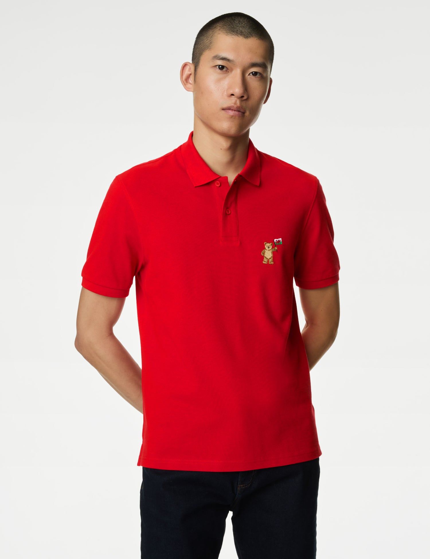 Pure Cotton Spencer Bear™ Wales Polo Shirt