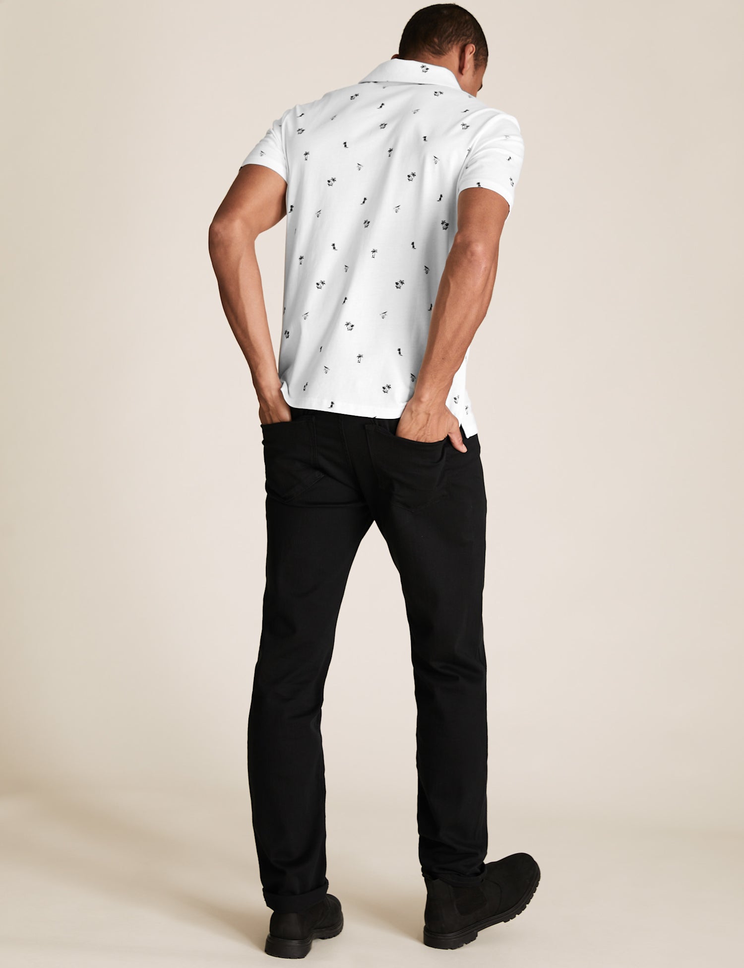 Pure Cotton Hawaiian Print Polo Shirt