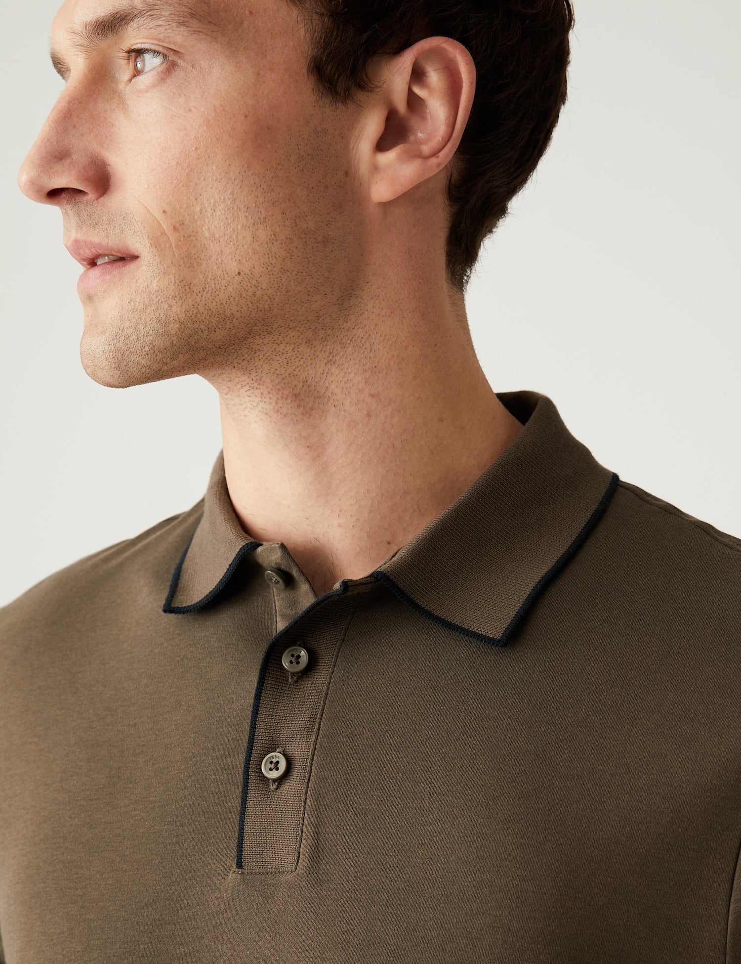 Pure Cotton Tipped Polo Shirt
