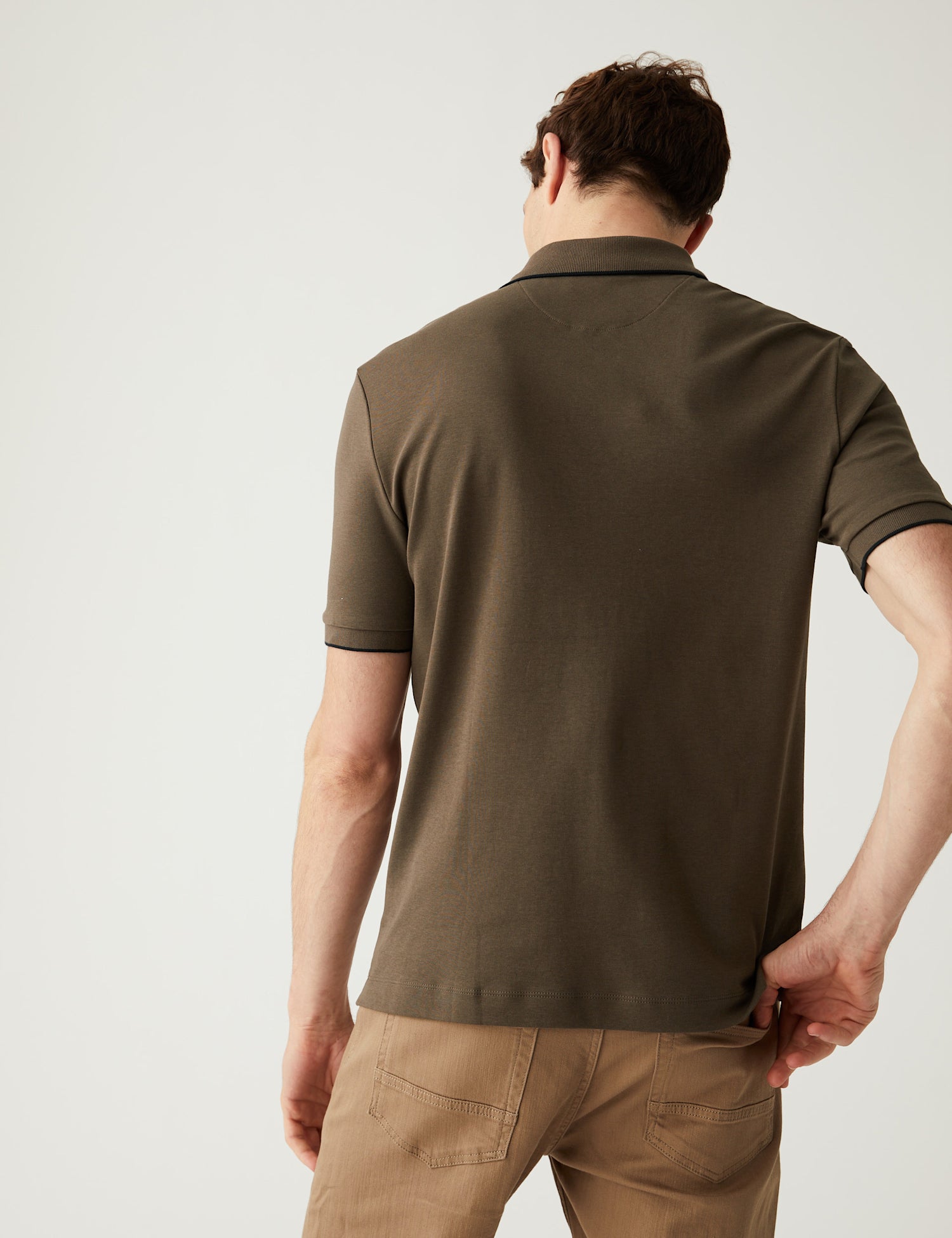 Pure Cotton Tipped Polo Shirt