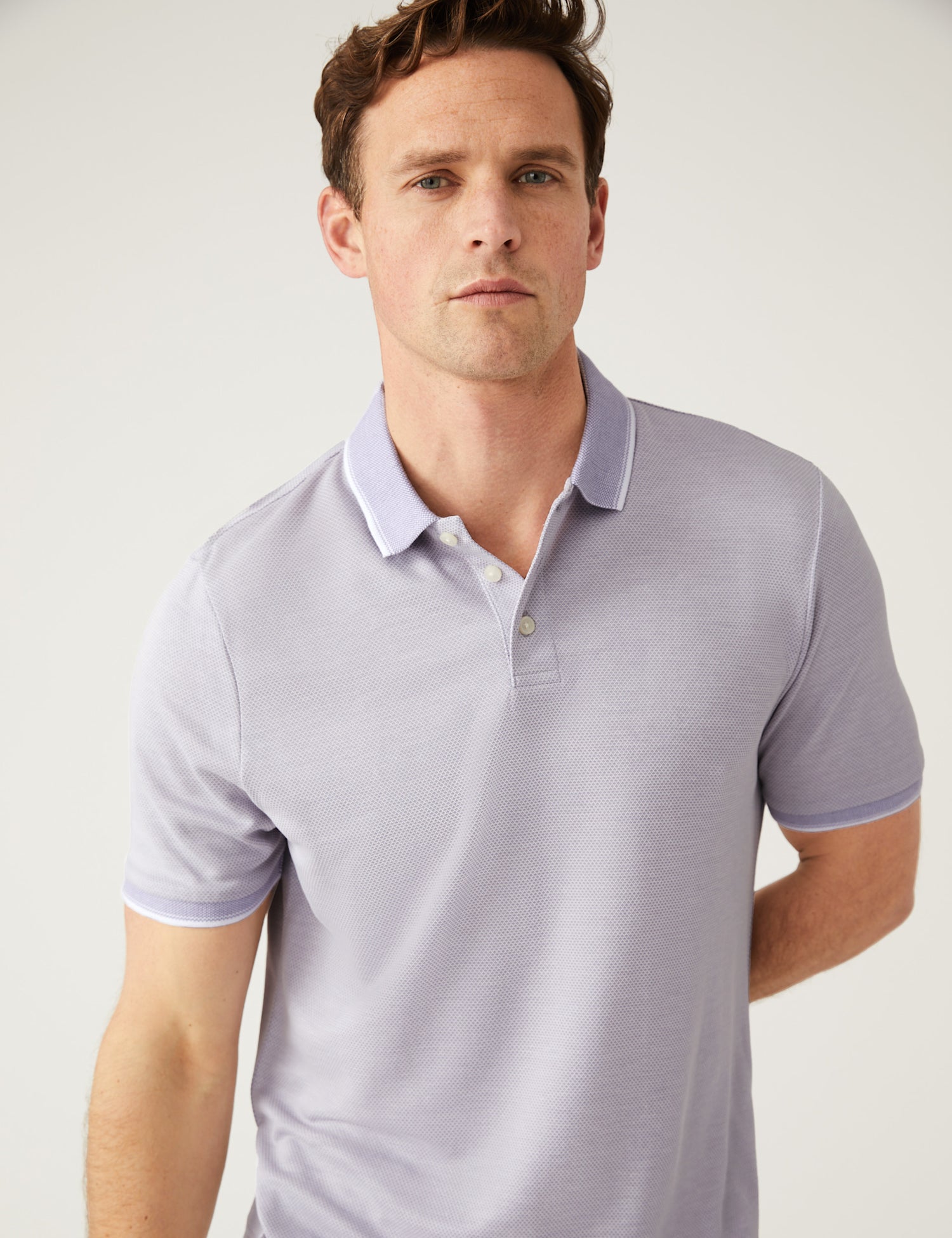 Modal Rich Tipped Collar Polo Shirt